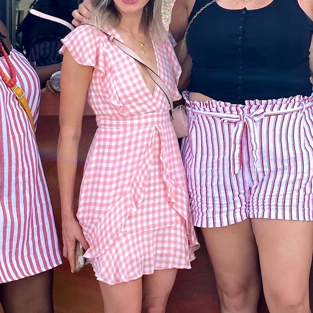Lost + Wander Brunch ruffle gingham dress